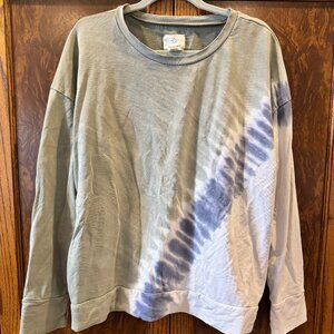 OFFLINE by Aerie Tie-Dye Sweatshirt – XL – Blue & Sage Pullover
